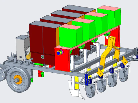Alfalfa reseeder three-dimensional proe 3D Model