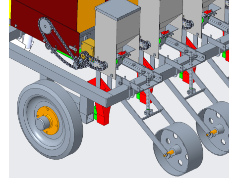 Alfalfa reseeder three-dimensional proe 3D Model