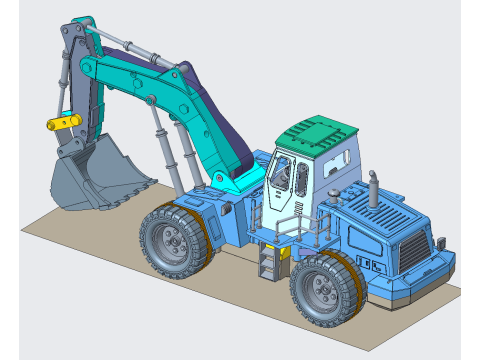 Excavator PROE Model 3D