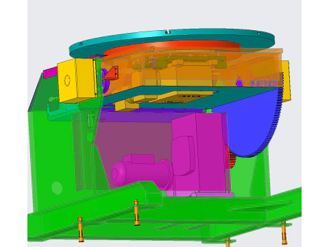 HB type two-axis positioner 3D Model
