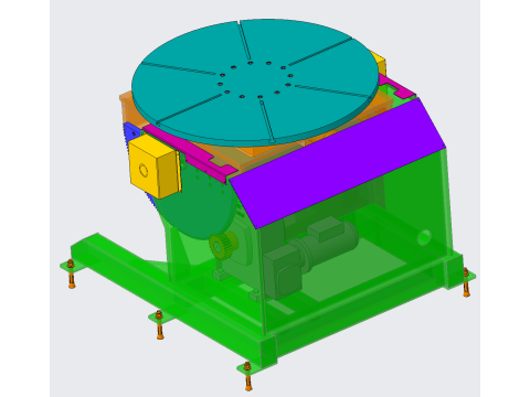 HB type two-axis positioner 3D Model