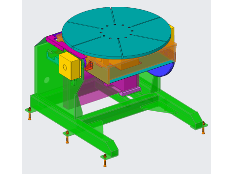 HB type two-axis positioner 3D Model