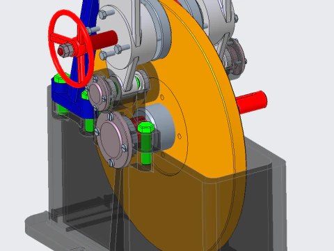 S&uuml;rt&uuml;nme test makinesi PROE 3D Model