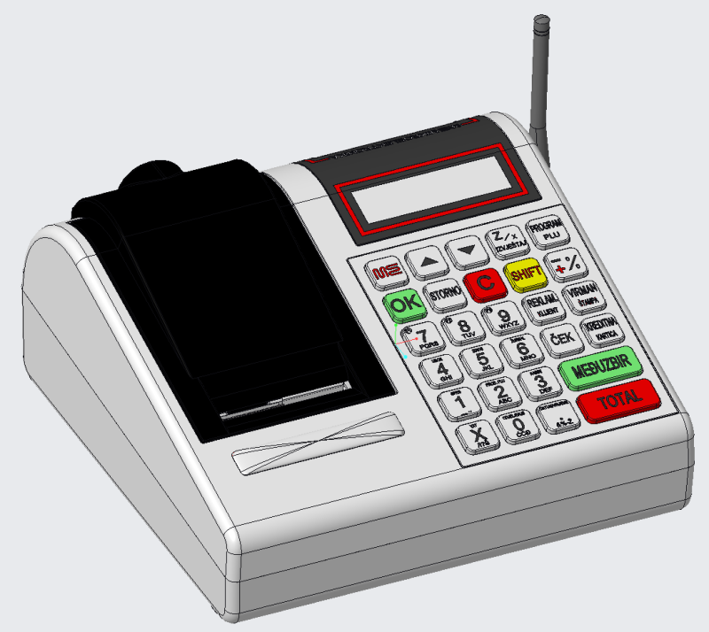 K20 Portable Ticket Printer PROE Modelo 3D .c4d .max .obj .3ds .fbx .stl .blend
