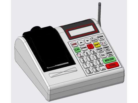 K20 Portable Ticket Printer PROE 3D मॉडल