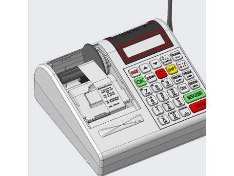 K20 Portable Ticket Printer PROE Modelo 3D