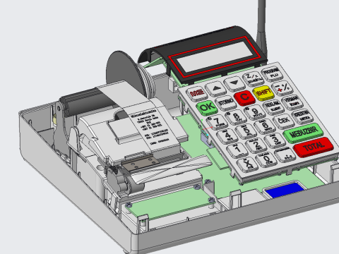 K20 Portable Ticket Printer PROE Modelo 3D