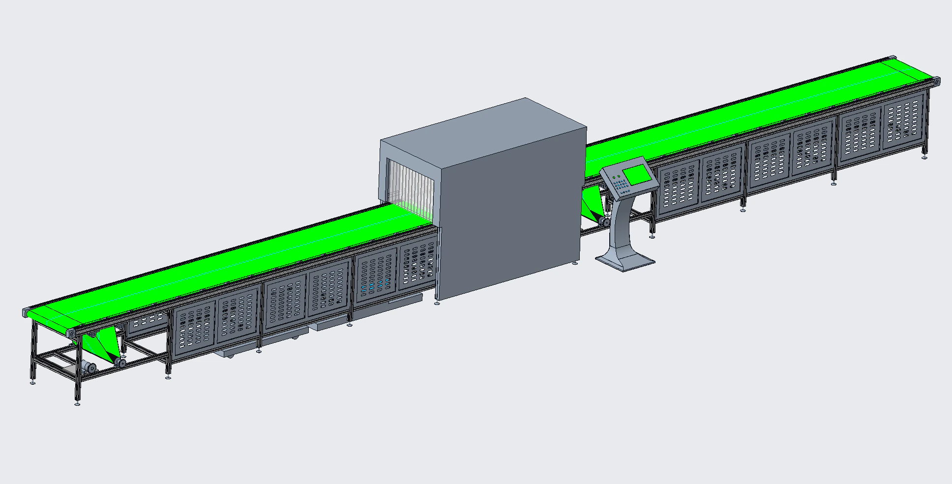 Pesticide removal and disinfection production line 3D Model .c4d .max .obj .3ds .fbx .stl .blend 