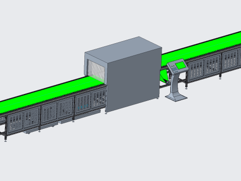 Pesticide removal and disinfection production line Model 3D