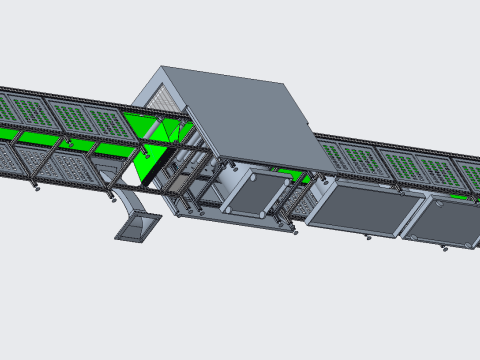 Pesticide removal and disinfection production line 3D Model