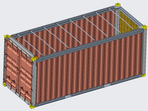 소프트 오픈톱 박스 3D 모델