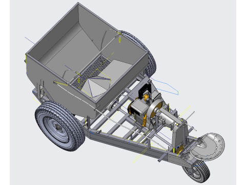 Three-wheeled tractor PROE 3D Model