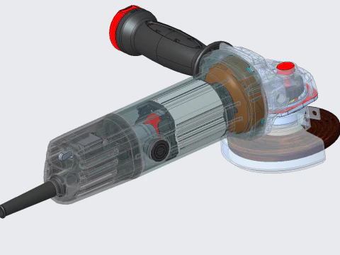 Angle grinder model ProE 3D Model