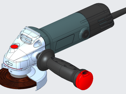 Angle grinder model ProE 3D Model