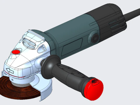 Angle grinder model ProE 3D Model