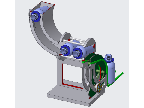 Beverage Bottle Conveyor PROE 3D 模型