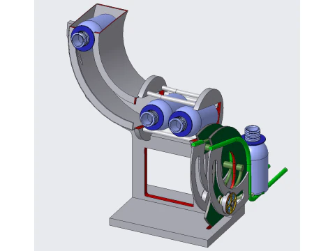 İ&ccedil;ecek Şişesi Konvey&ouml;r&uuml; PROE 3D Model