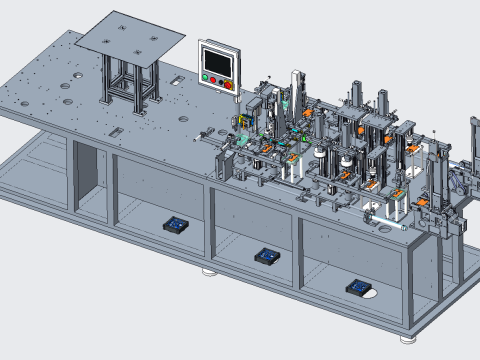 Laser wire bonded synthetic card dual interface card production equipment PROE 3D 模型