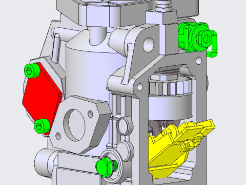 Type VE Distribution Pump-Diesel Pump PROE 3Dモデル
