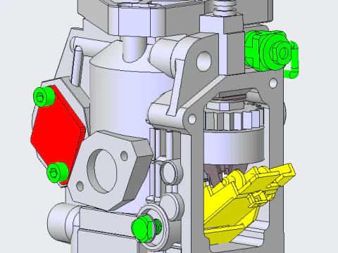 Type VE Distribution Pump-Diesel Pump PROE 3D Model