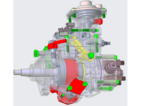 Type VE Distribution Pump-Diesel Pump PROE 3Dモデル