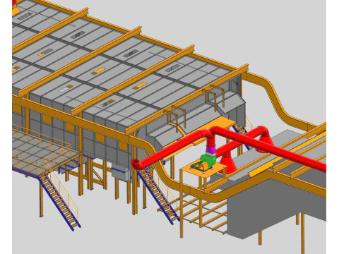 Frame front treatment electrophoresis line UG 3D Model
