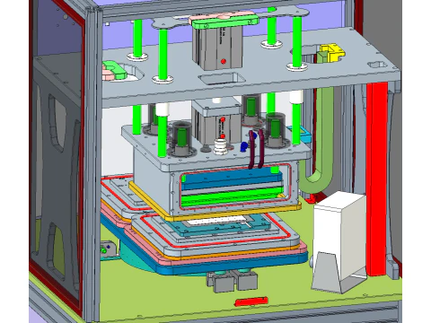 Hard-to-hard vacuum laminating machine 3D Model