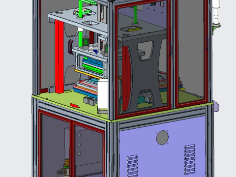 Hard-to-hard vacuum laminating machine 3D Model