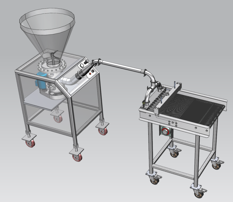 Horizontal blender for oatmeal processing UG 3Dモデル .c4d .max .obj .3ds .fbx .stl .blend 