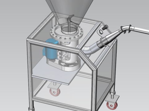 Horizontal blender for oatmeal processing UG 3Dモデル