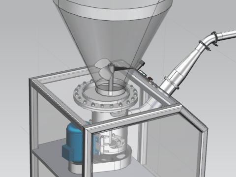 Horizontal blender for oatmeal processing UG 3Dモデル