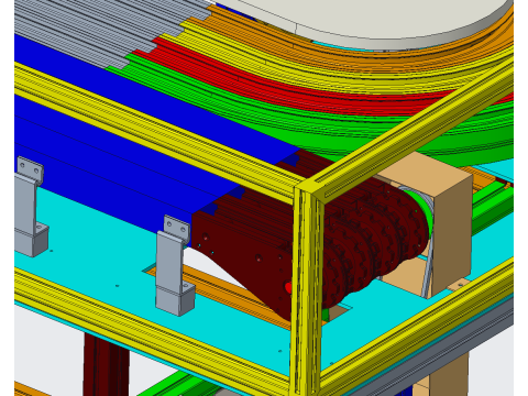U-shaped buffer table model 3D Модель