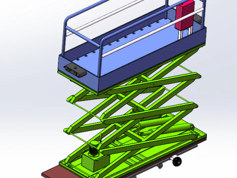 Die selbstfahrende Obstgartenarbeitsplattform SW23 ist editierbar 3D Modell