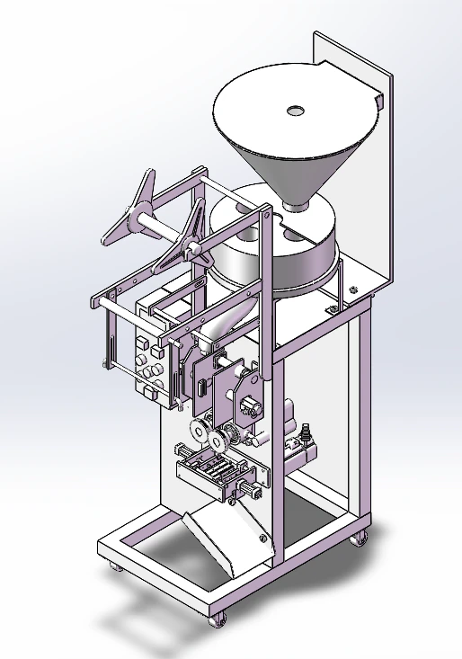White sugar packaging machine sw23 3D Model .c4d .max .obj .3ds .fbx .stl .blend 