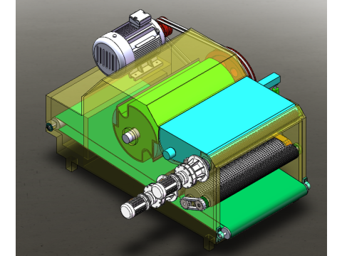 Drum chipper shredder sw20 editable 3D Model