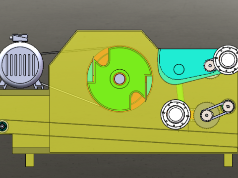 Drum chipper shredder sw20 editable 3D Модель