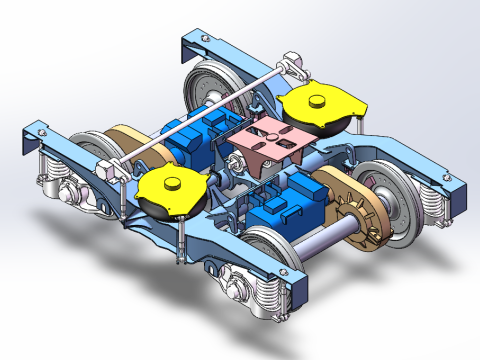 Power bogie sw12 editable 3D Model