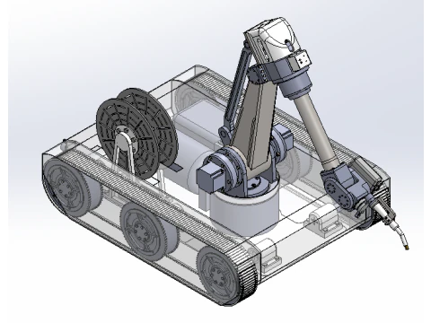 트랙 모바일 용접 로봇 sw20은 편집 가능합니다. 3D 모델