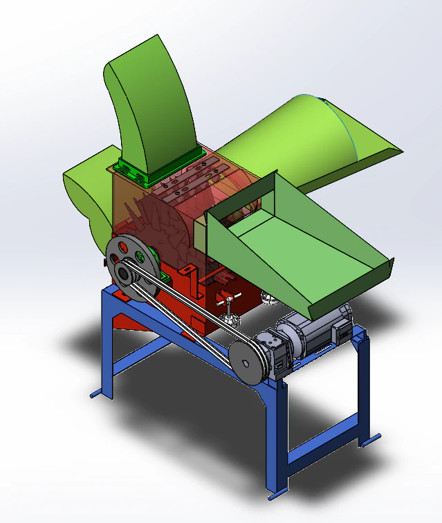 Multifunctional straw cutting crushing and silk kneading machine sw20 editable 3D Model .c4d .max .obj .3ds .fbx .stl .blend