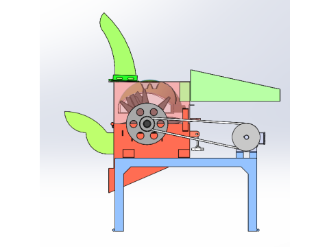 Multifunctional straw cutting crushing and silk kneading machine sw20 editable 3D Модель
