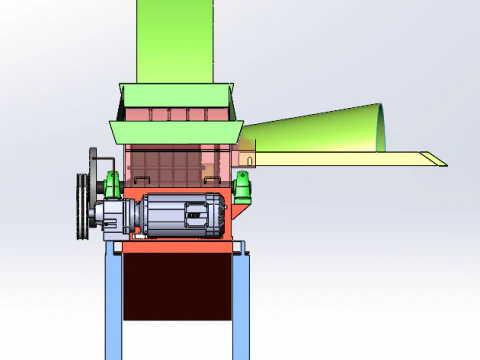 Multifunctional straw cutting crushing and silk kneading machine sw20 editable 3D Model