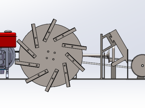Rice transplanter sw16 editable Model 3D