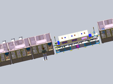 Magnetic latching relay production line layout plan sw20 Model 3D