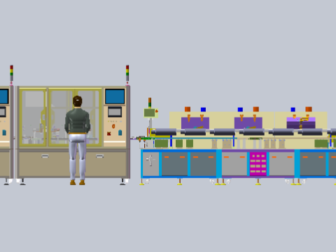 Magnetic latching relay production line layout plan sw20 Modèle 3D