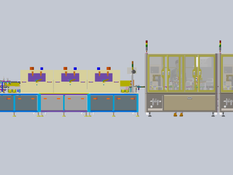 Magnetic latching relay production line layout plan sw20 Modèle 3D