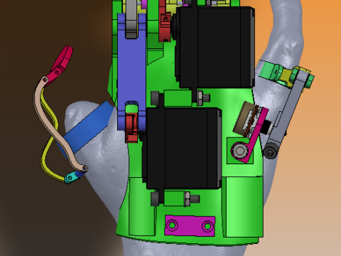Partial amputation prosthetics mechanical palm structure sw22 editable 3Dモデル