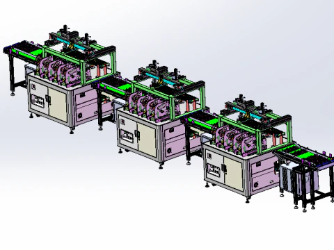 Double loading labeling equipment SW18 3D Model