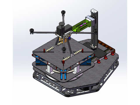 Drone takeoff and landing platform SW23 editable Modelo 3D
