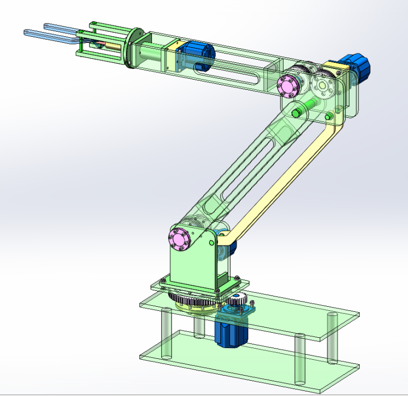 Five degree of freedom hydraulic manipulator SW23 editable Modèle 3D .c4d .max .obj .3ds .fbx .stl .blend 