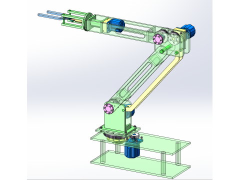 Five degree of freedom hydraulic manipulator SW23 editable Modelo 3D